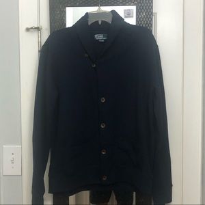 Shawl collar Polo Cardigan sweater